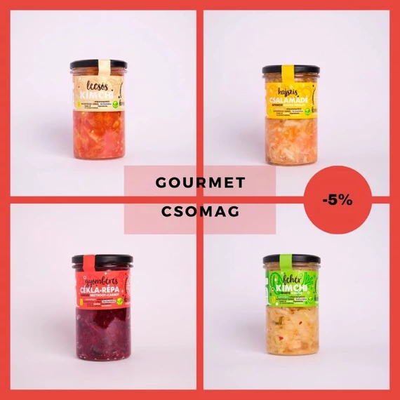Gourmet csomag - fermentált savanyúság kóstoló csomag (4x450g)